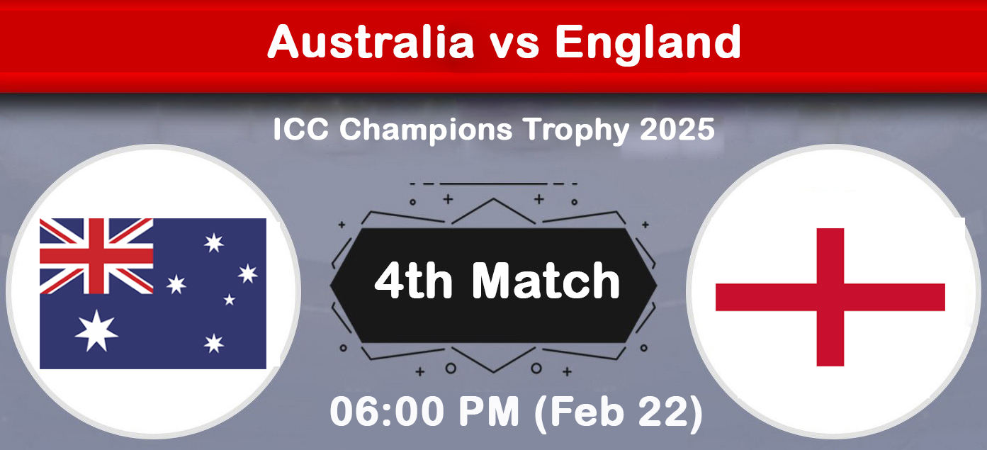 Australia vs England ICC Champions Trophy 2025 | Match Preview & Prediction