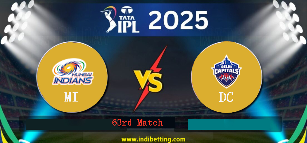 Mumbai Indians vs Delhi Capitals 63rd Match Preview & Prediction