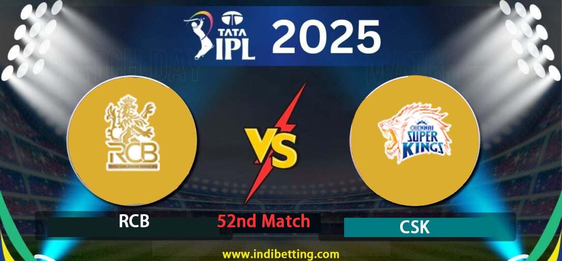 Royal Challengers Bengaluru vs Chennai Super Kings 52nd Match Preview & Prediction | IPL 2025